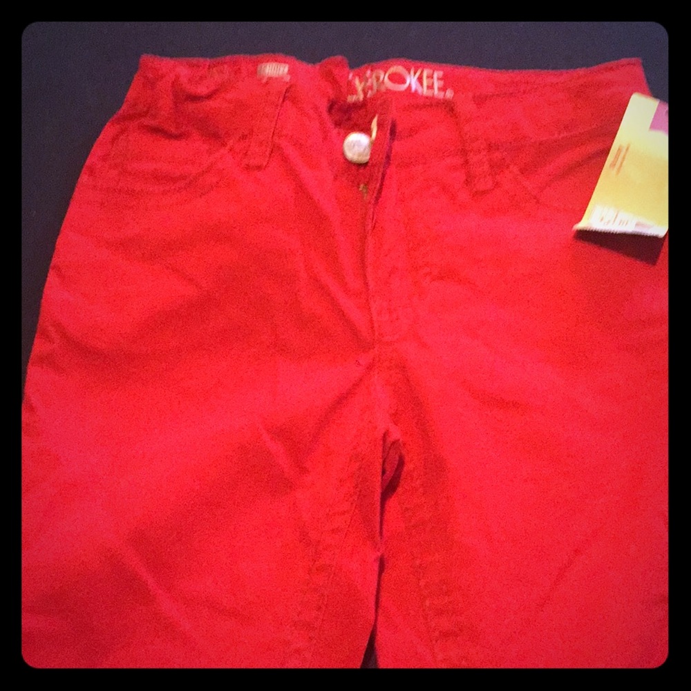 New red jeans with tags